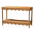 Bystrik Bohemian Light Honey Scalloped Rattan Console Table