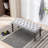 Heng Ming Upholstered Tufted Bench Ottoman , Velvet Dining Bench Bedroom Bench  Footrest Stool Accent Bench For Entryway Dining Room Living Room, Light Gray-220062949
