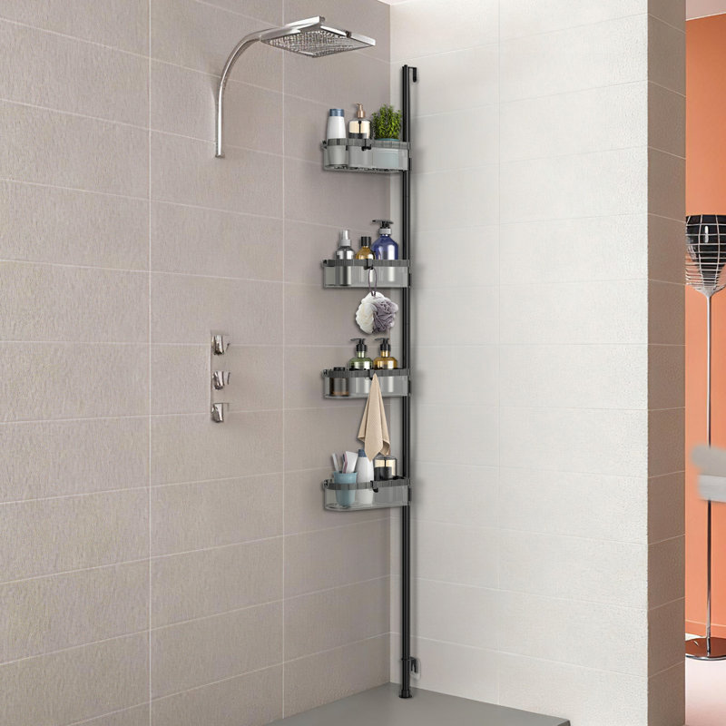 4 Tier Corner Shower Caddy Bathroom Storage Shelf