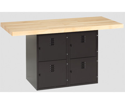 64'' W Wood Top Workbench