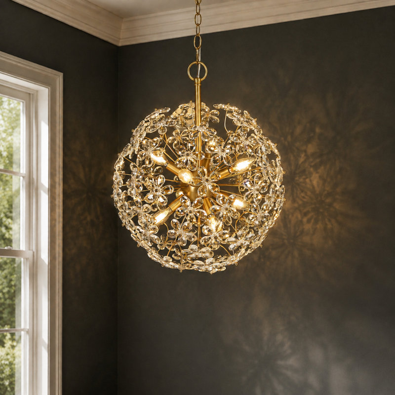 Kethe 8-Light Global Crystal Chandelier