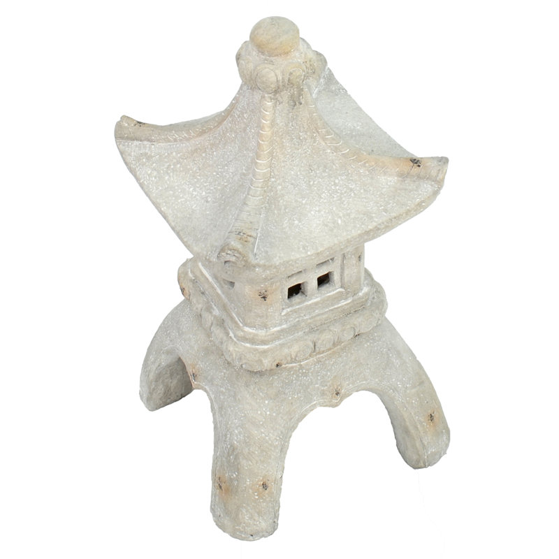 Beaufain PAGODA LANTERN Large 63cm Weathered Light Stone Effect