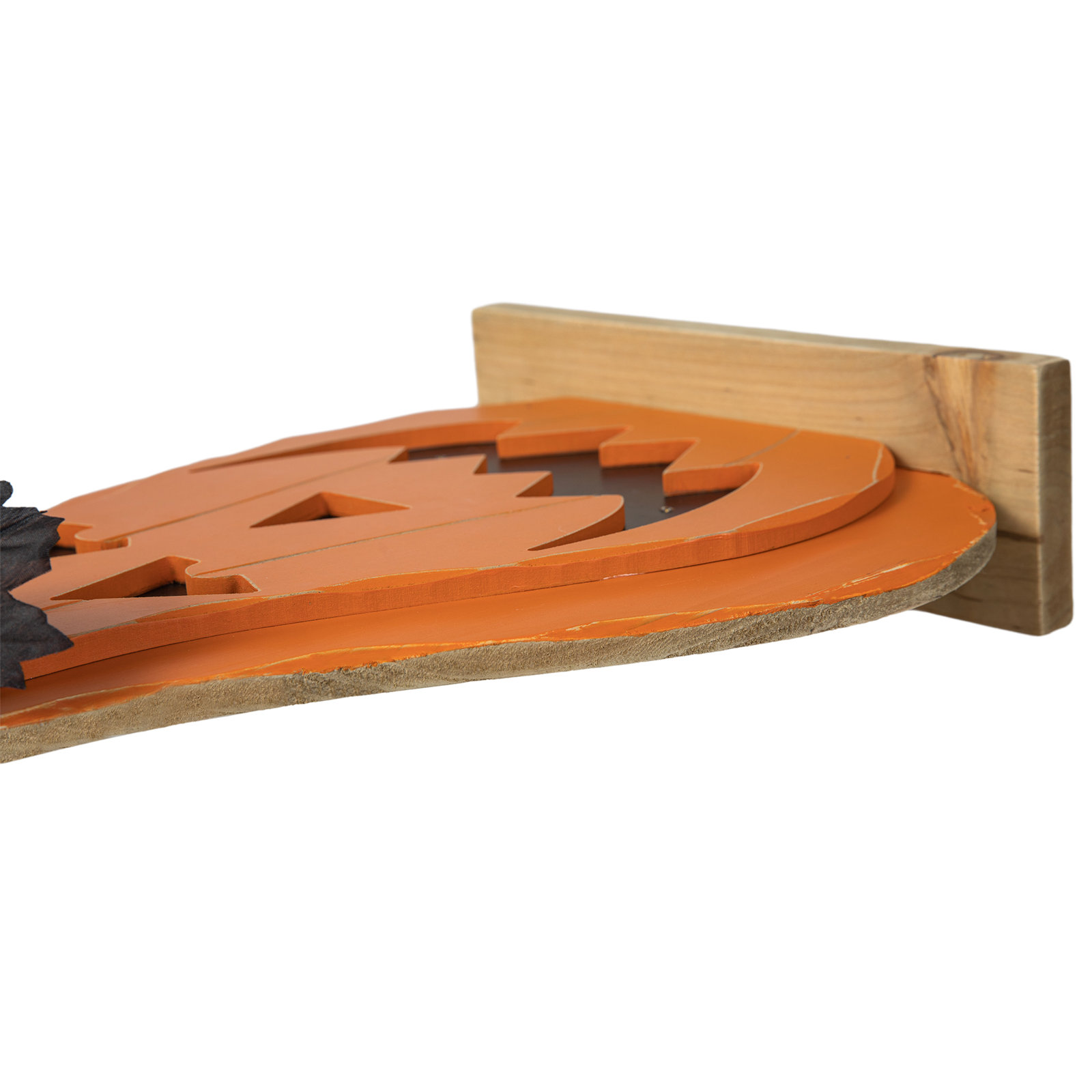 Lighted Wooden Jack-O'-Lantern Decor