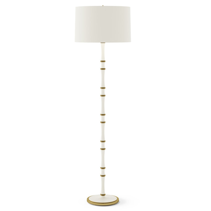 Lampe sur pied traditionnelle 64,50 po Kane, Marguerite mat / or