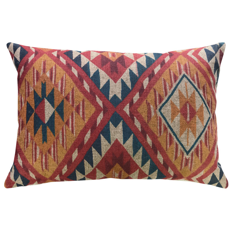 Geometric Linen Throw Pillow