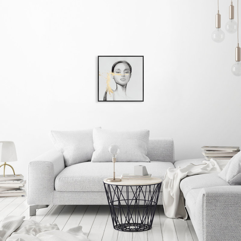 «Ink Portrait III» par D'Alessandro Léon, H 31,5 po x l 31,5 po