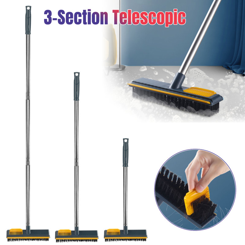 Brosse de nettoyage télescopique 2 en 1