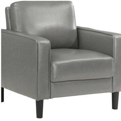 Farallone Grey Upholstered Track Arm Accent Chair