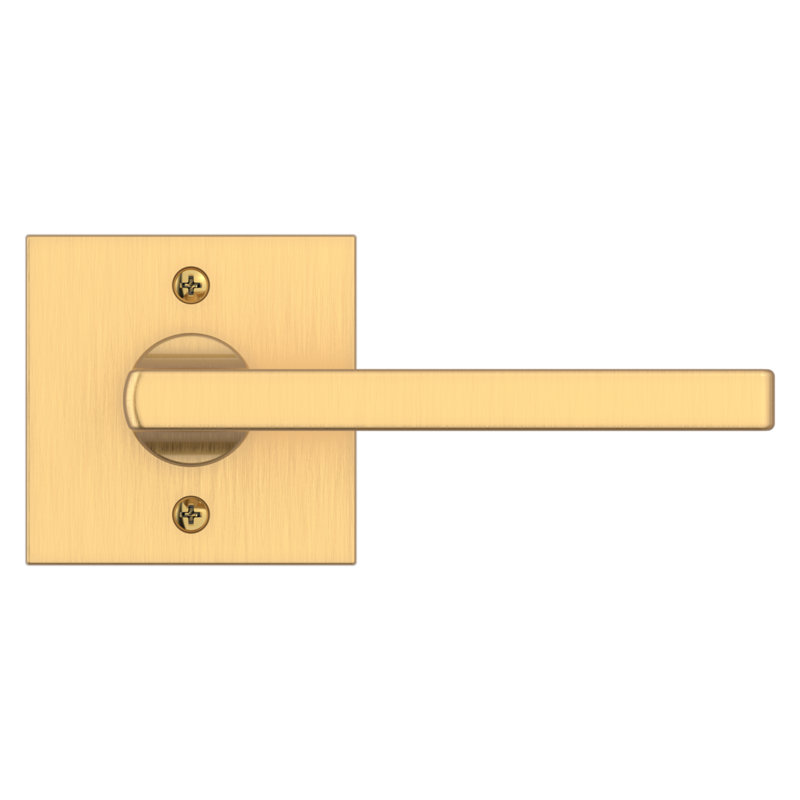 Baldwin Lifetime (PVD) Satin Brass Passage Door Lever, Passage (Hall & Closet)