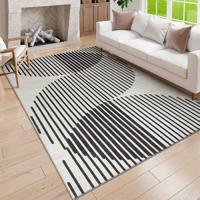Oriental Machine Tufted Shag Area Rug, Rectangle 60 x 110 cm