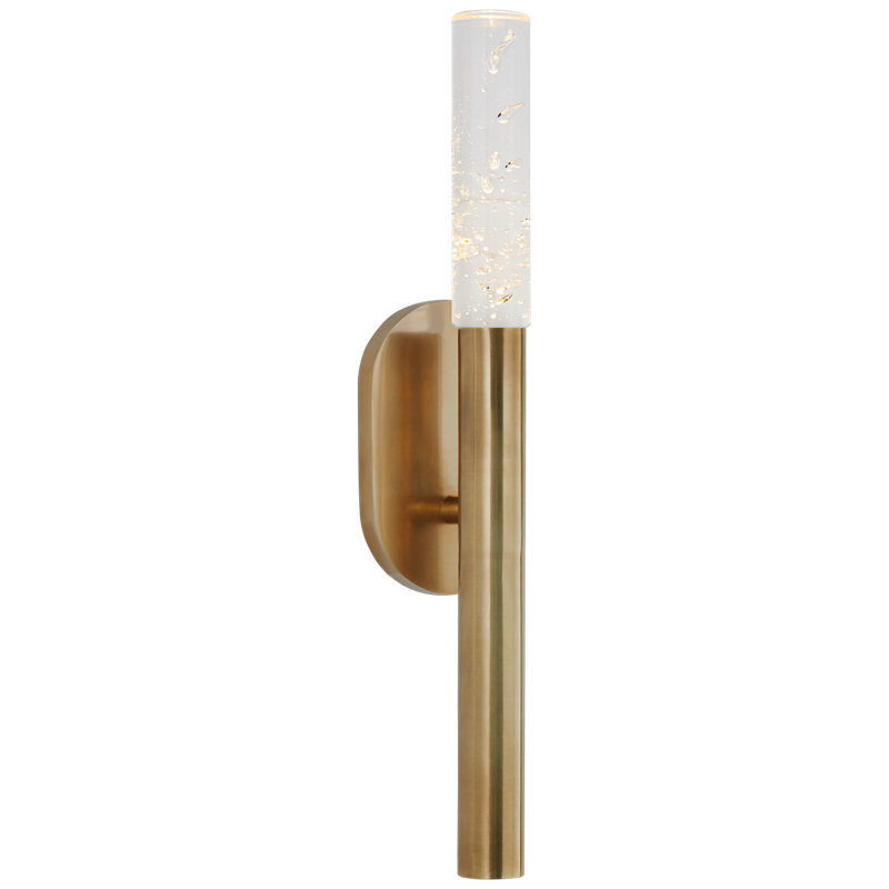 Kelly Wearstler Rousseau Small Bath Sconce, Antique-Burnished Brass
