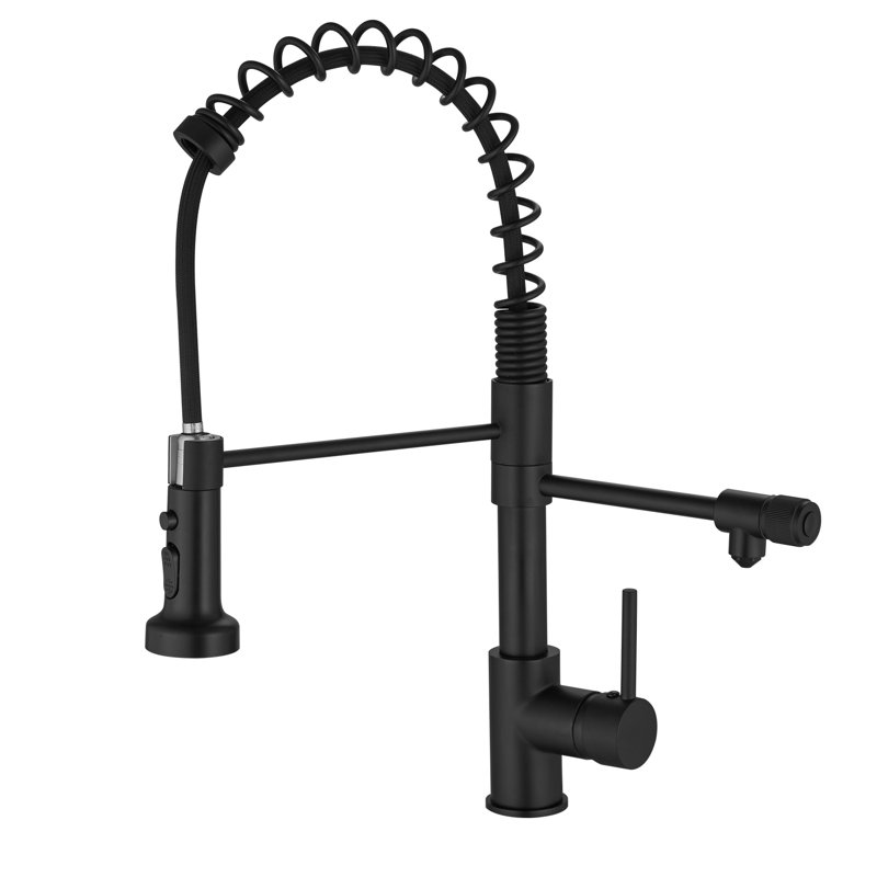 GAWEZA Pull Down Kitchen Faucet, Black