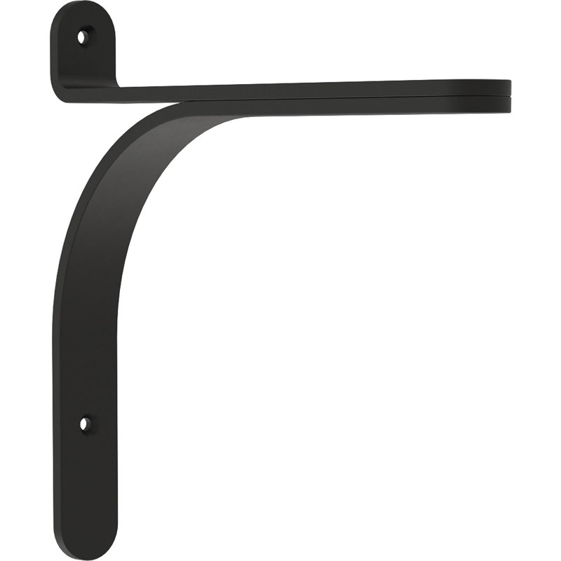 Fluid Curved Shelf Brackets, Matte Black