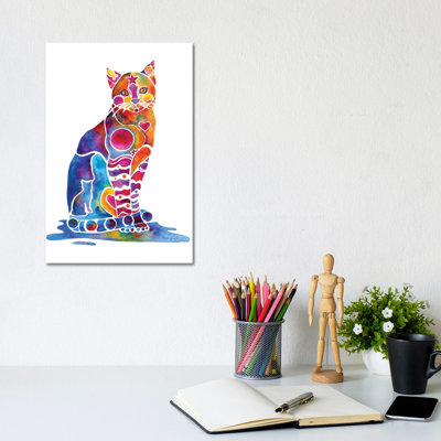 Carley Cat by Jo Lynch - Wrapped Canvas Gallery-Wrapped Canvas Giclée