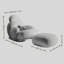 Chaise berçante moderne avec repose-pieds