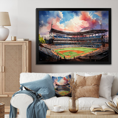 «Abstract Baseball Stadium III», art mural sur toile