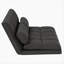 Canapé-lit à 3 volets, matelas pliant avec 2 coussins, rembourrage en mousse haute densité noir, tissu en polyester-1248041226