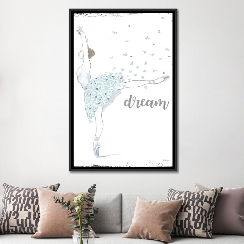 «Dream Dancer II», reproduction sur toile, H 26 po x l 18 po x P 1,5 po, Toile avec cadre flottant noir, Pas de tapis