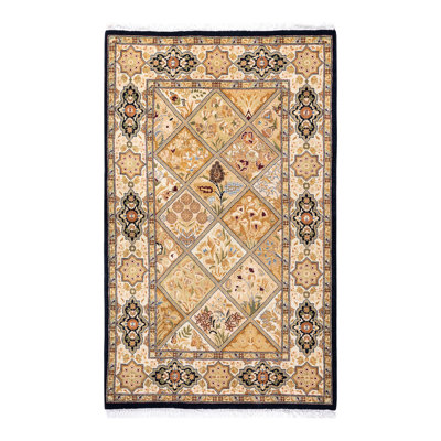 Classic One-of-a-Kind 2'8" X 4'3" Hand Knotted Area Rug