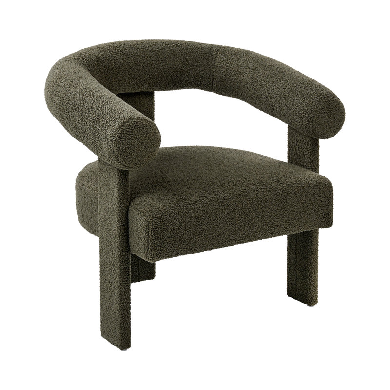 Armchair Aliany Boucle, Green