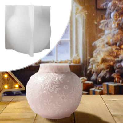 Christmas Lantern Balls Aroma Candle Molds Embossed Floral Candle Ornaments Chri - Shatterproof D Hanging Decor for Holiday Party Festival Ornaments - Set of 88 Beautiful Premium Festive