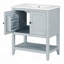Modern Sleek Bathroom Vanity Elegant Ceramic Sink With Solid Wood Frame Open Style Shelf & Door Shelf Design-115688506-115688507