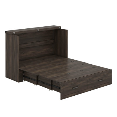 Armoire lit escamotable avec tiroir de rangement et station de charge Murphy