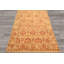 Tapis transitionnel rose en laine noué à la main 7 pi 8 po x 9 pi 9 po Oushak