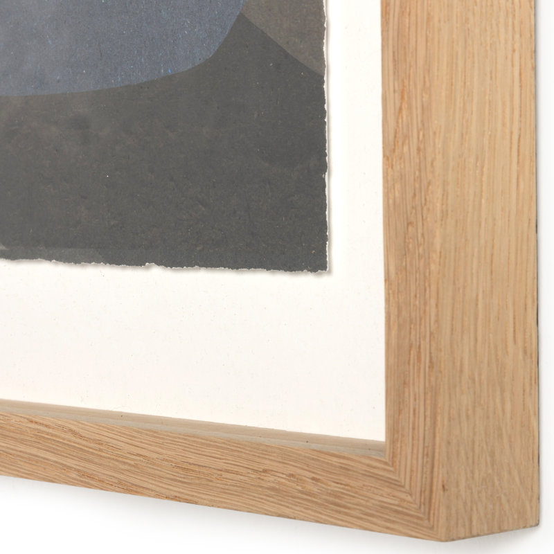 Jug and Bowls Sepia Framed Print in Oak Wood