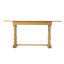 Table de salle à manger à tréteaux en bois d'hévéa Pauling-235202305