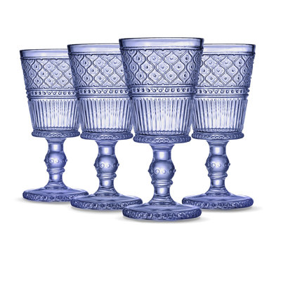 Claro Ribbed Crystal Goblet