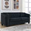 Canapé Chesterfield moderne en velours avec dossier capitonné et garniture cloutée-132524315