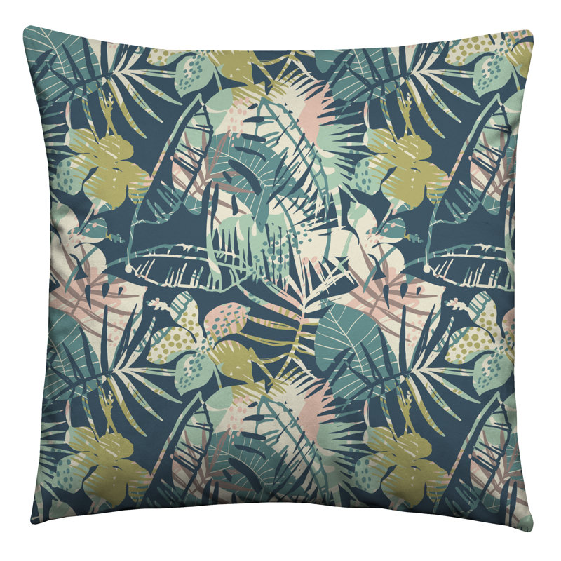 Champagne Floral Square Cushion