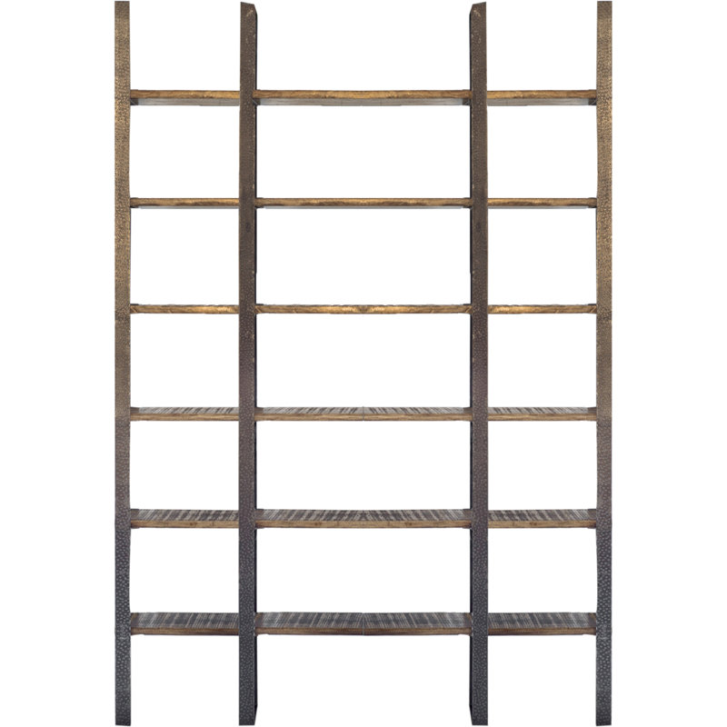Tauton II 90" Bookcase, Black/Brown