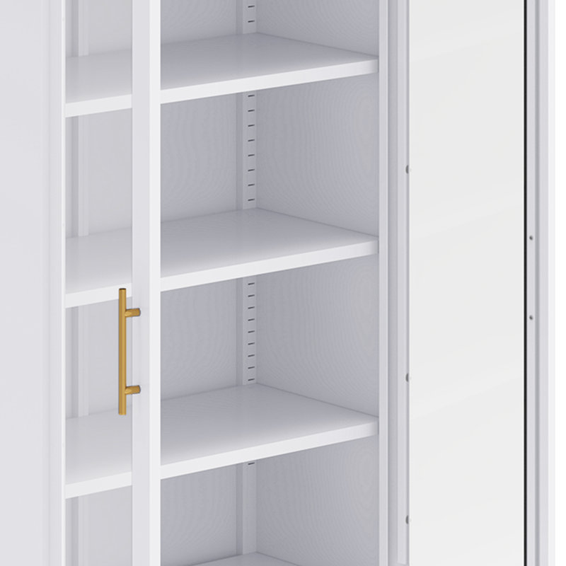 Arched Glass Display Cabinet With Led Lighting