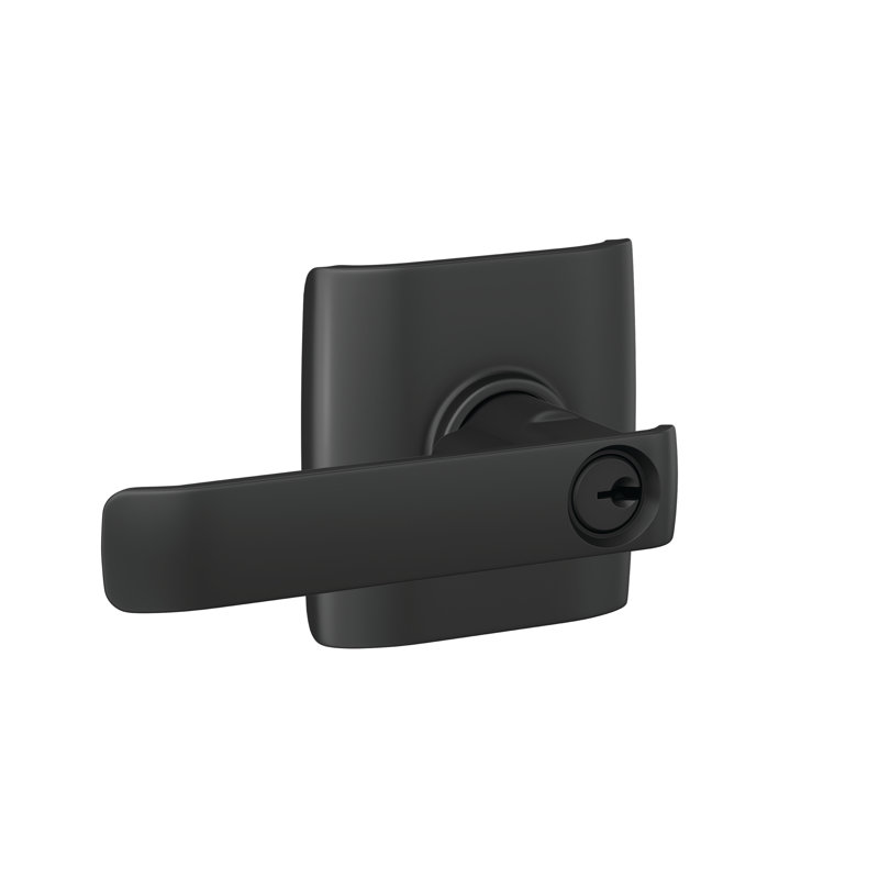 Complete Entry Lever Set with Deadbolt, Matte Black