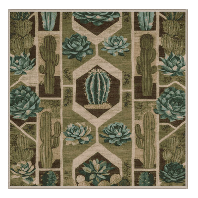 Machine Washable Nature Brown Area Rug