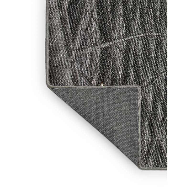 Tapis gris tissé à la machine, Rectangle 2 pi x 4 pi