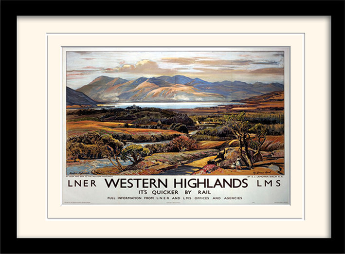 Western Highlands - No Frame Rectangle Print, 30cm H x 40cm W, Black Frame, Yellow