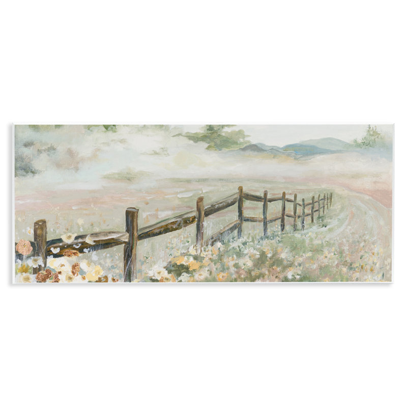 Plaque murale Soft Fence with Flowers, design par Patricia Pinto