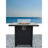 30" Powdercoated Metal Fire Pit With Smoked Glass Surface-1307710220