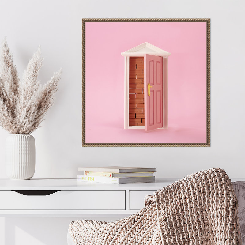 Brick Wall by Mingee Framed Canvas Wall Art Print, H 22 po x l 22 po