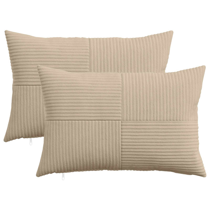 Navy Blue Cushion Cover, Rectangle 50cm H x 70cm W, Taupe