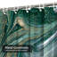 Rideau de douche abstrait vert et marbre vert avec 12 crochets-844547945