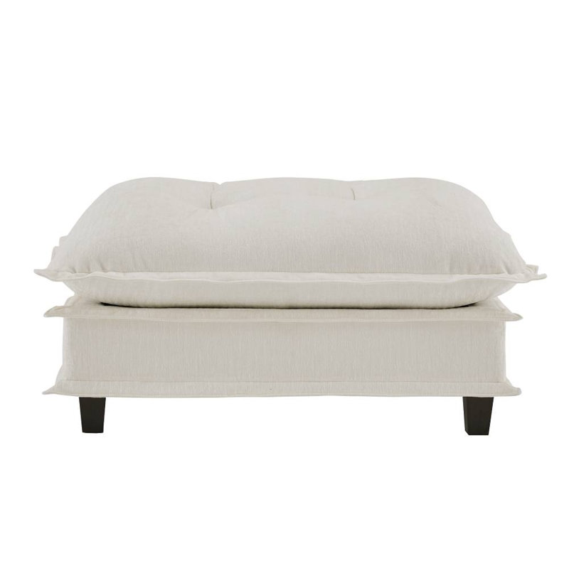 Poufs en chenille (beige)