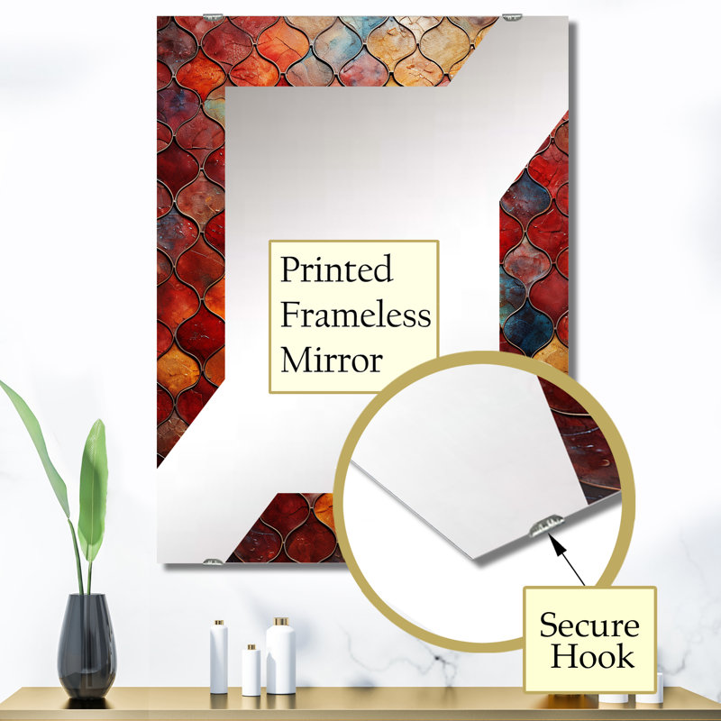 Damarkus - Abstract Tile Decorative Wall Mirror MIR136401, 40" x 30"
