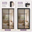 Porte moustiquaire rétractable 89 x 203 cm, cadre en aluminium robuste, conception hydrophobe unique, toile indéchirable, pliable pour porte d'entrée, patio et balcon, anti-insectes, noire-134742697-134742698