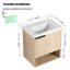 Ensemble de meuble-lavabo mural simple 19,97 po avec plateau en céramique Oreskovich