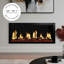 Foyer électrique mural intelligent à DEL Highmark Luxe - télécommande et flamme multicolore réglable-119702175