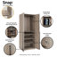 Armoire-penderie autoportante moderne avec tiges suspendues, tablettes à chaussures et tablettes basiques Lee-975846644